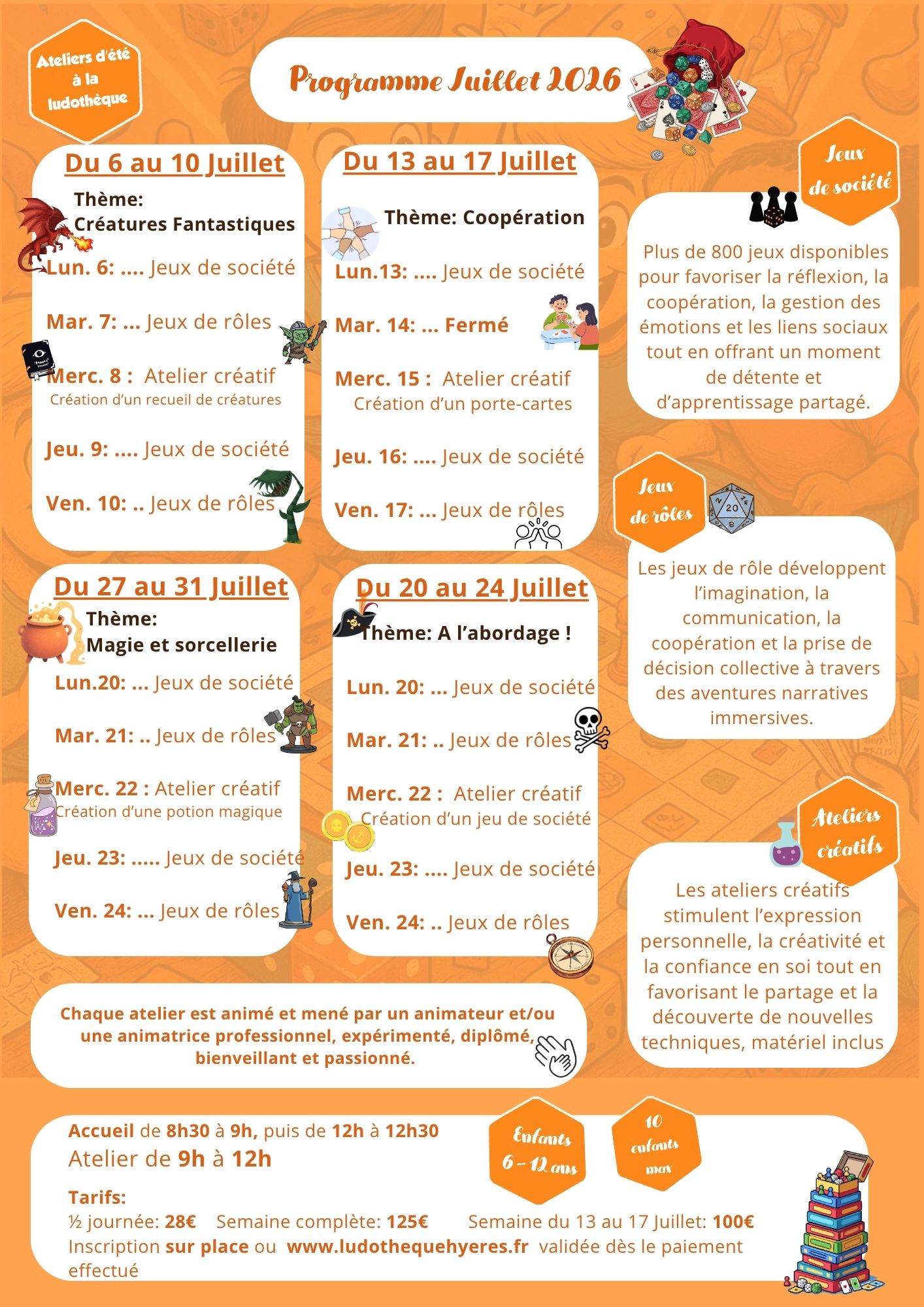 ATELIERS JUILLET : Créatures Fantastiques